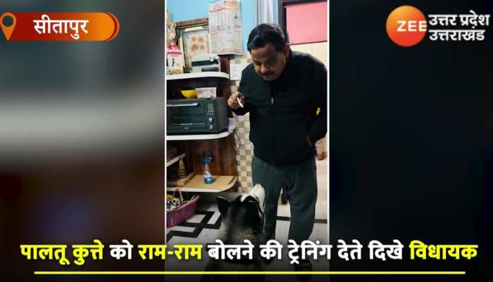 भाजपा विधायक ज्ञान तिवारी ने कुत्ते को दिया 'गजब ज्ञान'- Video Viral