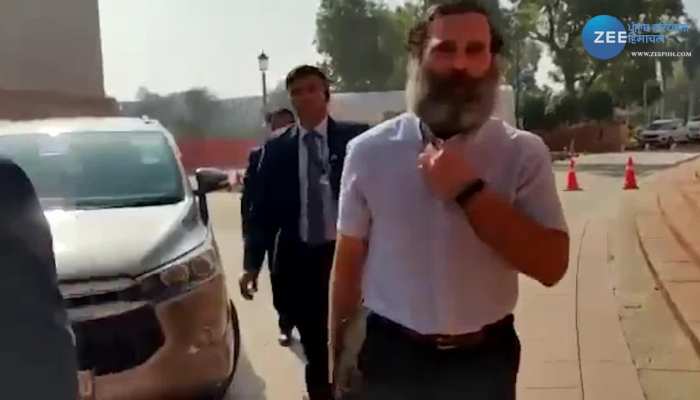 Budget 2023 के लिए राहुल गांधी के संसद पहुंचने पर गूंजने लगे भारत जोड़ो के नारे..