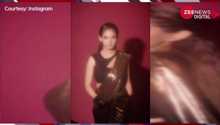 Anushka Sen ने पहनी रेट्रो लुक में साड़ी, हॉट लुक देख फैंस ने कहा- 'कमाल लग रही'