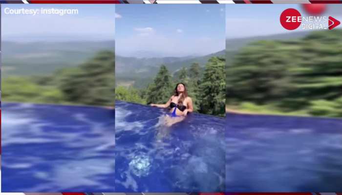 पूल में बिकिनी पहन कर उतरीं ये हसीना, फिर मुड़-मुड़ कर यूं बलखाईं..थम गई फैंस की सांसें