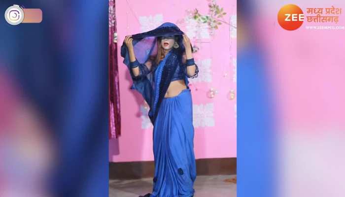 नीली साड़ी में भोजपुरी लड़की ने किया जबरदस्त डांस, खूबसूरती देख सभी हुए हैरान
