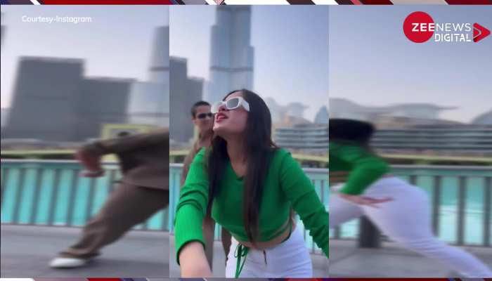 अपने भाई के साथ यूं स्टेप से स्टेप मैच करती हुई नजर आईं Jannat Zubair