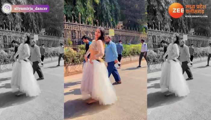 बीच सड़क पर लड़की की बेली कमर देख आते- जाते लोग भी हुए हैरान, सपना के गाने पर किया जबरदस्त डांस