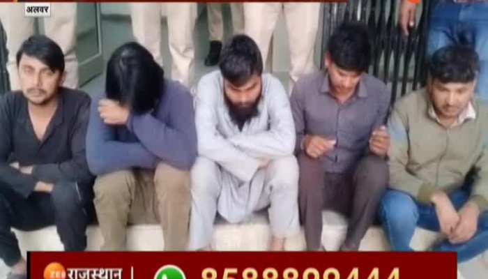 Alwar News : अलवर पुलिस ने एटीएम लूट की वारदात शामिल पांच हथियारबंद बदमाश दबोचे