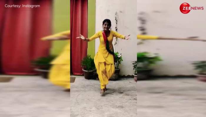 हरियाणवी गाने पर पीला सूट पहन कर नाची ये लड़की, दिखाए ऐसे लटके-झटके Sapna Choudhary 