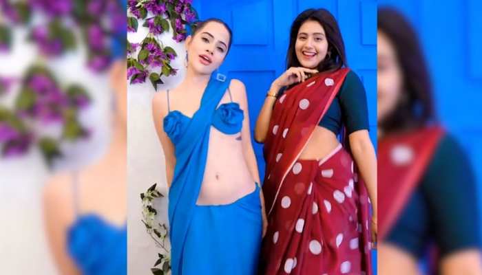 Urfi Javed Video : उर्फी जावेद को टक्कर देने मैदान पर उतरी अंजली अरोड़ा , साड़ी पहन दोनों ने काटा गदर