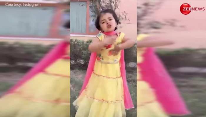 Sapna Choudhary के गाने पर उससे भी बढ़िया डांस कर गई ये छोटी सी बच्ची, अदाएं देख लोग रह गए हक्के-बक्के 