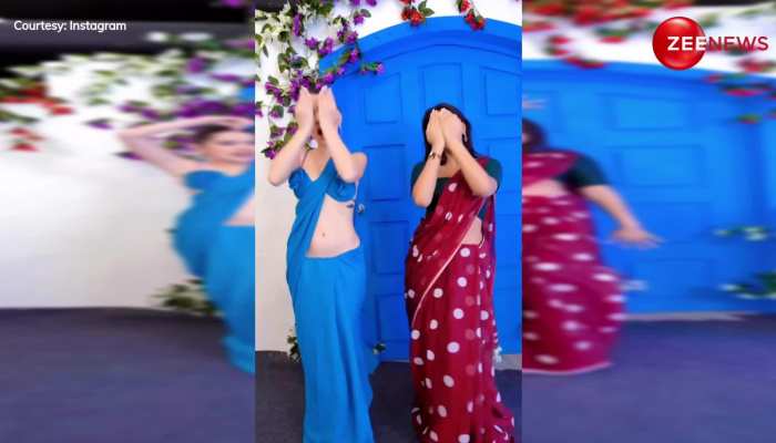 Urfi Javed और Anjali Arora ने इस बार छोटे कपड़े छोड़ साड़ी में दिखाया अपना धमाकेदार डांस