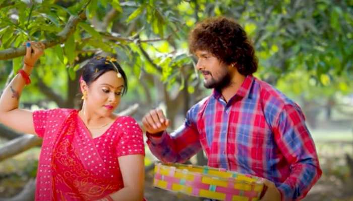 पूजा गांगुली से लड़ीं खेसारी की नजरें,रोमांटिक गाना लड़ी जा ला हो अंखिया ने मचाया धमाल