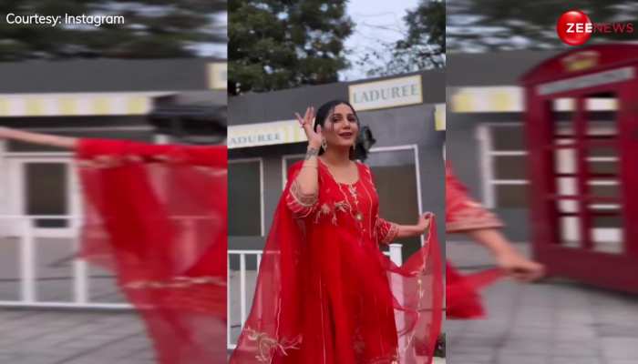 रेड सूट में गजब ढा रही हैं Sapna Choudhary, फिर मस्त मलंग होकर दिखाया बेहद हॉट डांस, देख फिदा हुए फैंस