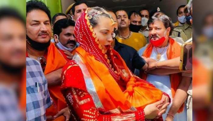 Kangana Ranaut in Udaipur : नाथद्वारा में एक्ट्रेस कंगना राणावत ने किए श्रीनाथजी के दर्शन, फिल्म थलाइवी के लिए मांगी मन्नत