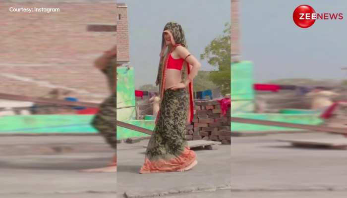 Bhabhi Hot Dance: स्लीवलेस ब्लाउज पहन गांव की भाभी ने मटकाई कमर, डांस देख आशिकों के 