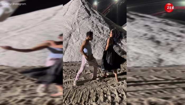 Sara Ali Khan: रेत के बीच किसी शख्स के साथ चिपक-चिपक के डांस करते नजर आईं सारा अली खान
