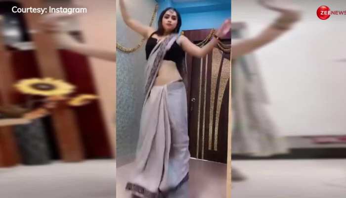Desi Bhabhi Dance: देसी भाभी ने साड़ी बांध गोविंदा के गाने पर किया धांसू डांस, जवानी ने बनाया आशिकों को गुलाम