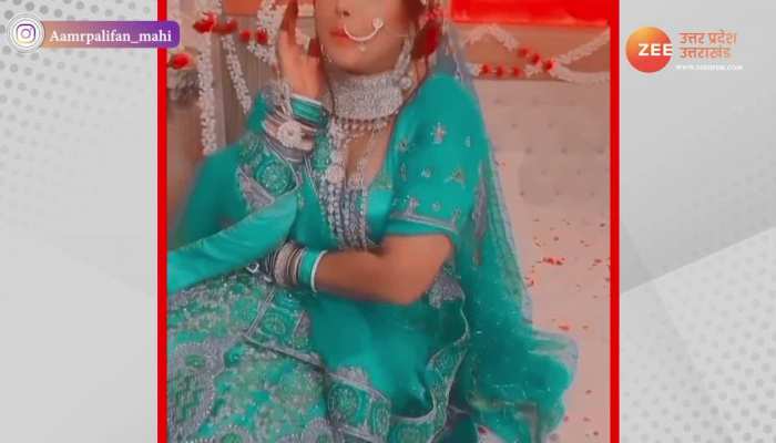आम्रपाली दुबे ने बताया अपना हाल,सुहागरात के बिस्तर पर बैठकर बनाया VIDEO