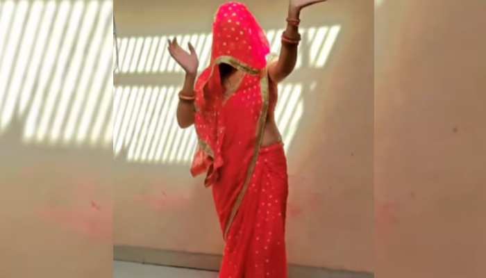 Dance Video : लाल साड़ी वाली भाभी ने घर की आंगन में काटा गदड़, भांगड़ा करते करते बनी दया बेन!