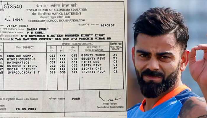 Virat Kohli के 10वीं की मार्कशीट हुई वायरल, लोग बोले- मैथ में थोड़े कमजोर थे भाई