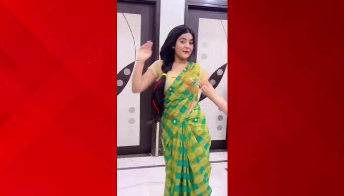 कमरे में लड़की किया जोरदार डांस, साड़ी में सादगी देख फ़िदा हुए लोग