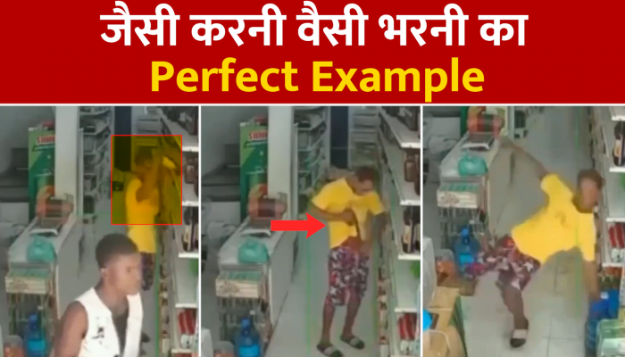 बुरे काम का बुरा नतीजा, देखें Viral Video