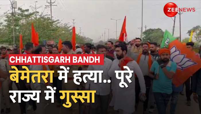 छत्तीसगढ़ बंद के दौरान बस में तोड़फोड़, VHP ने करवाई दुकानें बंद 