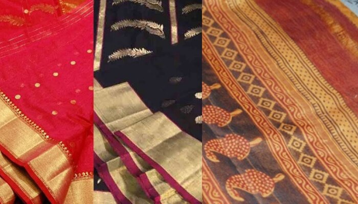 Sandstone Bail Leaf Maheshwari Cotton Silk Saree - House Of Elegance –  House Of Elegance - Style That Inspires