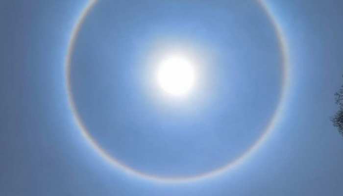 Rare Sun Halo seen in Prayagraj What is the mysterious ring surrounding the  Sun | Ring on Sun: क्या होता है Sun Halo, जिसे देखकर लोगों की फटी रह गई  आंखें |