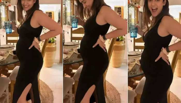 Ileana D'Cruz flaunts baby bump in black dress for the first time before  marriage | इलियाना डिक्रूज ने पहली बार बेबी बंप दिखाते हुए दिए पोज, बिना  शादी के जल्द बनने वाली