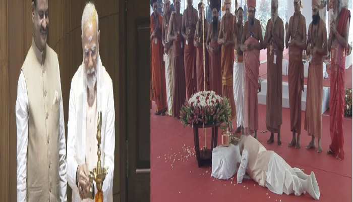 New Parliament Inauguration Live:नई संसद पहुंचे प्रधानमंत्री नरेंद्र मोदी, शुरू हुई पूजा अर्चना, जानें पल-पल की अपडेट