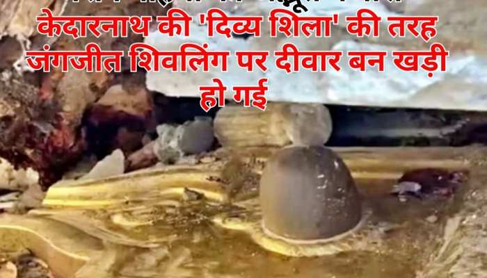 तूफान में मंदिर धराशायी लेकिन केदारनाथ की तरह जंगजीत शिवलिंग पर 'दिव्य शिला' बना ढाल