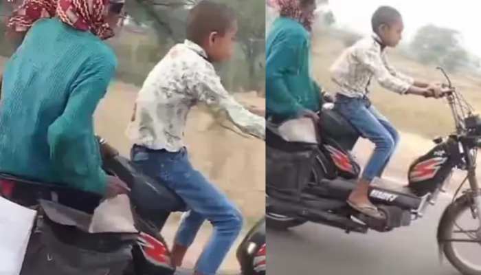 Viral News: ਦਾਦੀ ਨੂੰ ਬਿਠਾ ਕੇ ਪੋਤੇ ਨੇ ਬਾਈਕ ਦੀ ਬਣਾਈ 'ਰੇਲ'