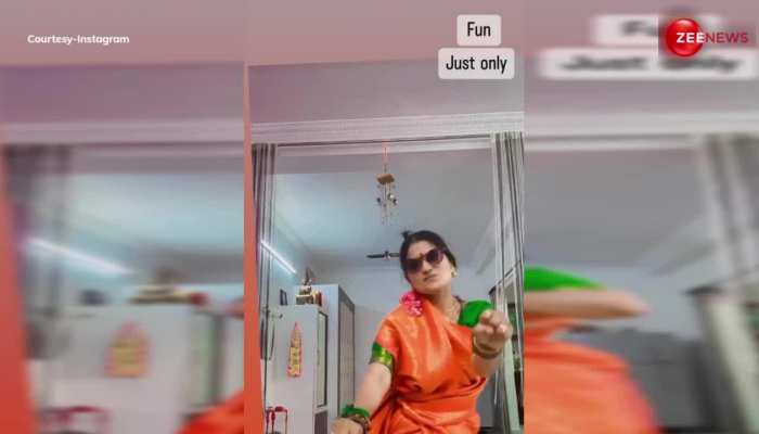 महिला ने बालों में गजरा और आंखों में चश्मा लगाकर किया बवाल डांस, अंकल बोले-कितनी हॉट लग रही हो मेरी दिल की मल्लिका