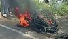 Lakhimpur Kheri Accident: ट्रैक्टर से टकराकर आग का गोला बनी मोटरसाइकिल, बाइक सवार समेत चार की मौत 