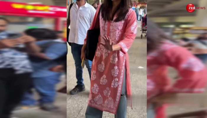 Rashmika Mandanna को ढीला-ढाला सूट पहने देख, ट्रोलर्स बोले-बिना मेकअप पकड़ी गई लड़की