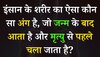 Quiz: इंसान के शरीर का ऐसा कौन सा अंग है, जो जन्म के बाद आता है और मृत्यु से पहले चला जाता है?