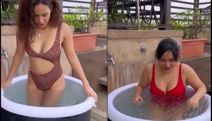 Neha Sharma and Aisha Sharma Ice Challenge Bikini Video | Neha Sharma and  Aisha Sharma Video: नेहा शर्मा और बहन आयशा ने लिया 'आइस चैलेंज' | Zee News  Hindi