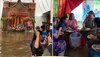बाढ़ के पानी में घुसकर शादी का खाना खाने पहुंच गई लड़कियां, देखते रह गए मेहमान