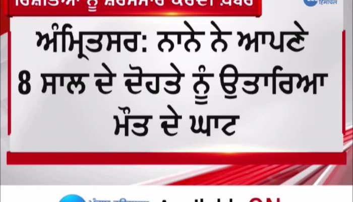 Amritsar News: ਨਾਨੇ ਨੇ 8 ਸਾਲਾ ਦੋਹਤੇ ਨੂੰ ਨਹਿਰ 'ਚ ਮਾਰਿਆ ਧੱਕਾ, ਸੁਣੋ ਕੀ ਸੀ ਕਾਰਨ 