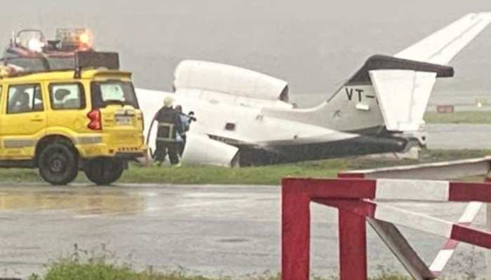 मुंबई एयरपोर्ट पर Private Jet विमान क्रैश, 6 पैसेंजर और 2 क्रू मेंबर थे सवार-Private jet plane crashes at Mumbai airport, 6 passengers and 2 crew members were on board
