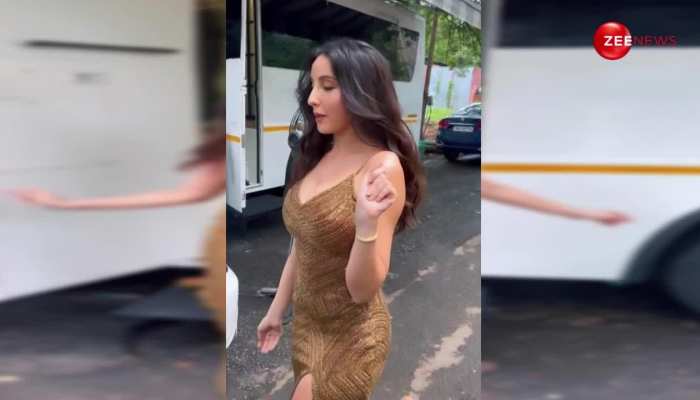 बेबी डॉल मैं सोने दी...Nora Fatehi ने गोल्डन ड्रेस में ढाया कहर, फिगर देख ठहर गई फैंस की निगाहें