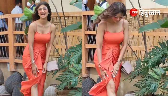 Shilpa Shetty Oops Moment Video viral actress was seen handling the clothes