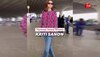 Kriti Sanon रंग बिरंगी ड्रेस पहने एयरपोर्ट पर आईं नजर,लुक ने लोगों को बनाया दीवाना 