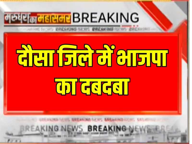 Dausa Result 2023: दौसा जिले में भाजपा का दबदबा, पांच में चार सीट पर BJP हुई काबिज Dausa Result 2023: दौसा जिले में भाजपा का दबदबा, पांच में चार सीट पर BJP हुई काबिज