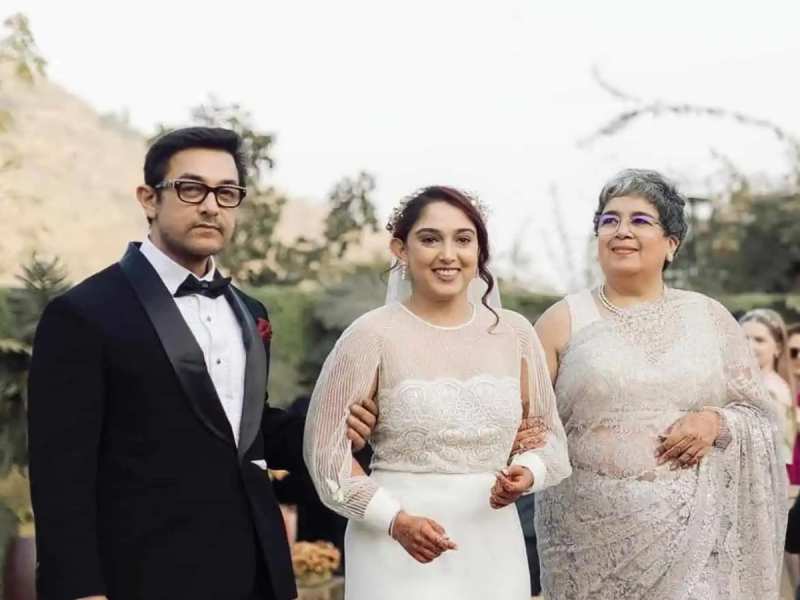 Aamir Khan tears up in Daughter Ira Khan Nupur Shikhare Christian wedding  watch Inside Video | Ira-Nupur Wedding: बेटी आयरा की शादी में छलके आमिर खान  की आंसू, बार-बार देखा जा रहा