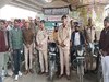 बहरोड़ पुलिस ने मनाया सड़क सुरक्षा सप्ताह,पुलिस ने निकाला फ्लैग मार्च, हेलमेट भी बांटे गए