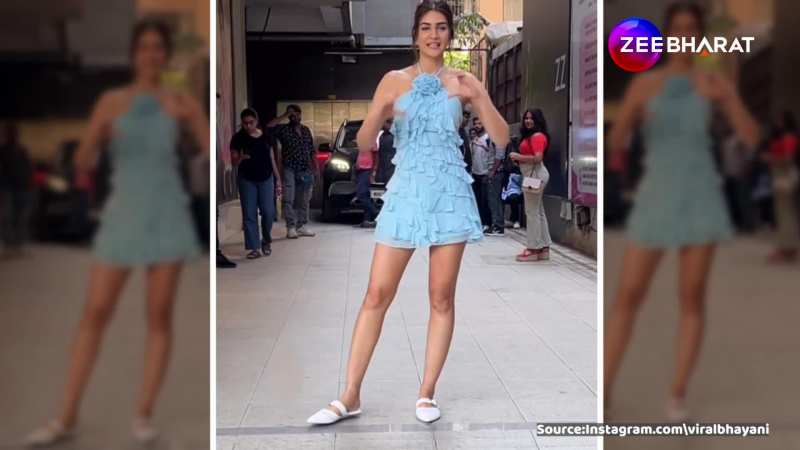 Viral Video: Kriti Sanon ने दिए बेहद Cute Pose, स्काई ब्लू ड्रेस में लगीं खूबसूरत