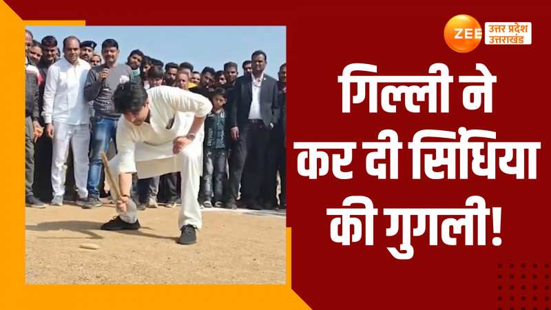 Viral Video:  'महाराज' ने गिल्ली डंडा पर आजमाया हाथ, वीडियो हुआ वायरल