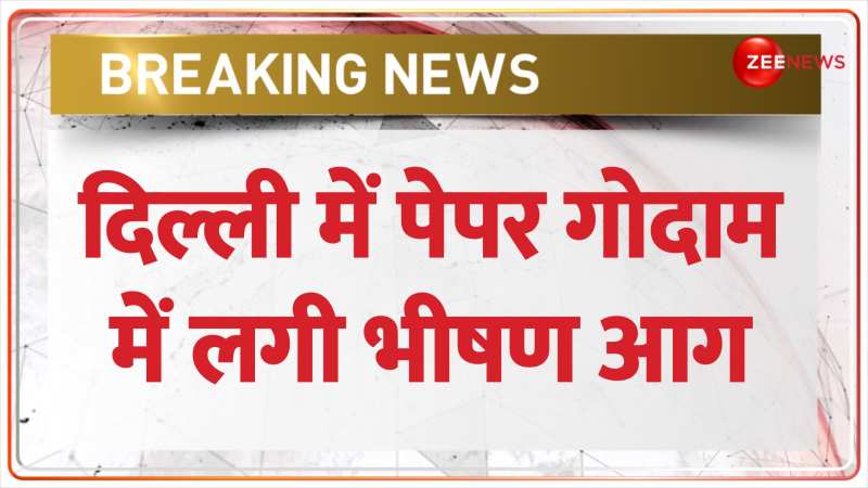 Delhi Fire News: दिल्ली में एक पेपर के गोदाम में भीषण आग | Breaking News | Alipur 