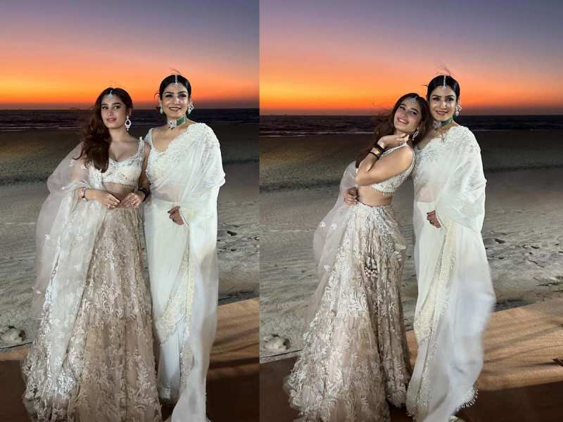 Raveena Tandon daughter Rasha Thadani look gorgeous in white dress in wedding look watch Photos