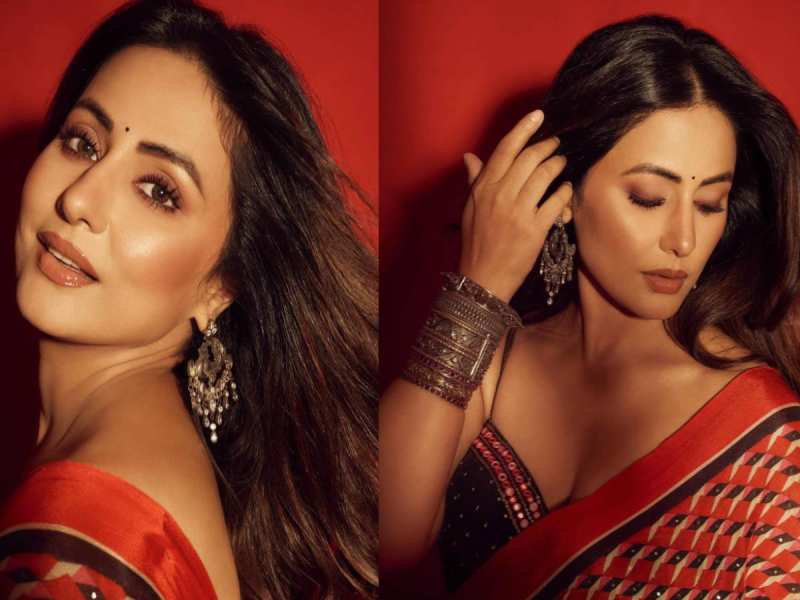 हिना खान ने 'सुंदरी' बनकर फैंस का चुराया दिल; साड़ी में शेयर कीं तस्वीरें