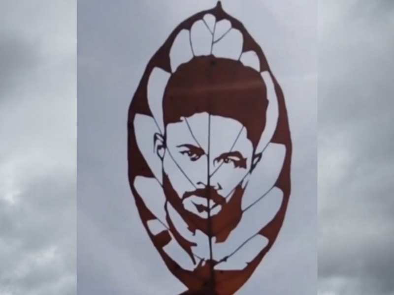 Viral Video Rajasthan Royals captain Sanju Samson picture was made on a leaf
